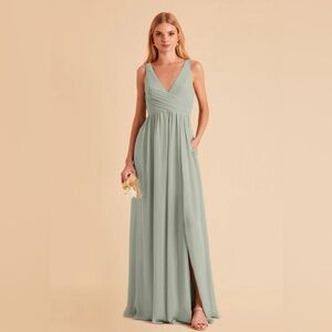 Birdy Grey LAURIE EMPIRE DRESS in CHIFFON SAGE